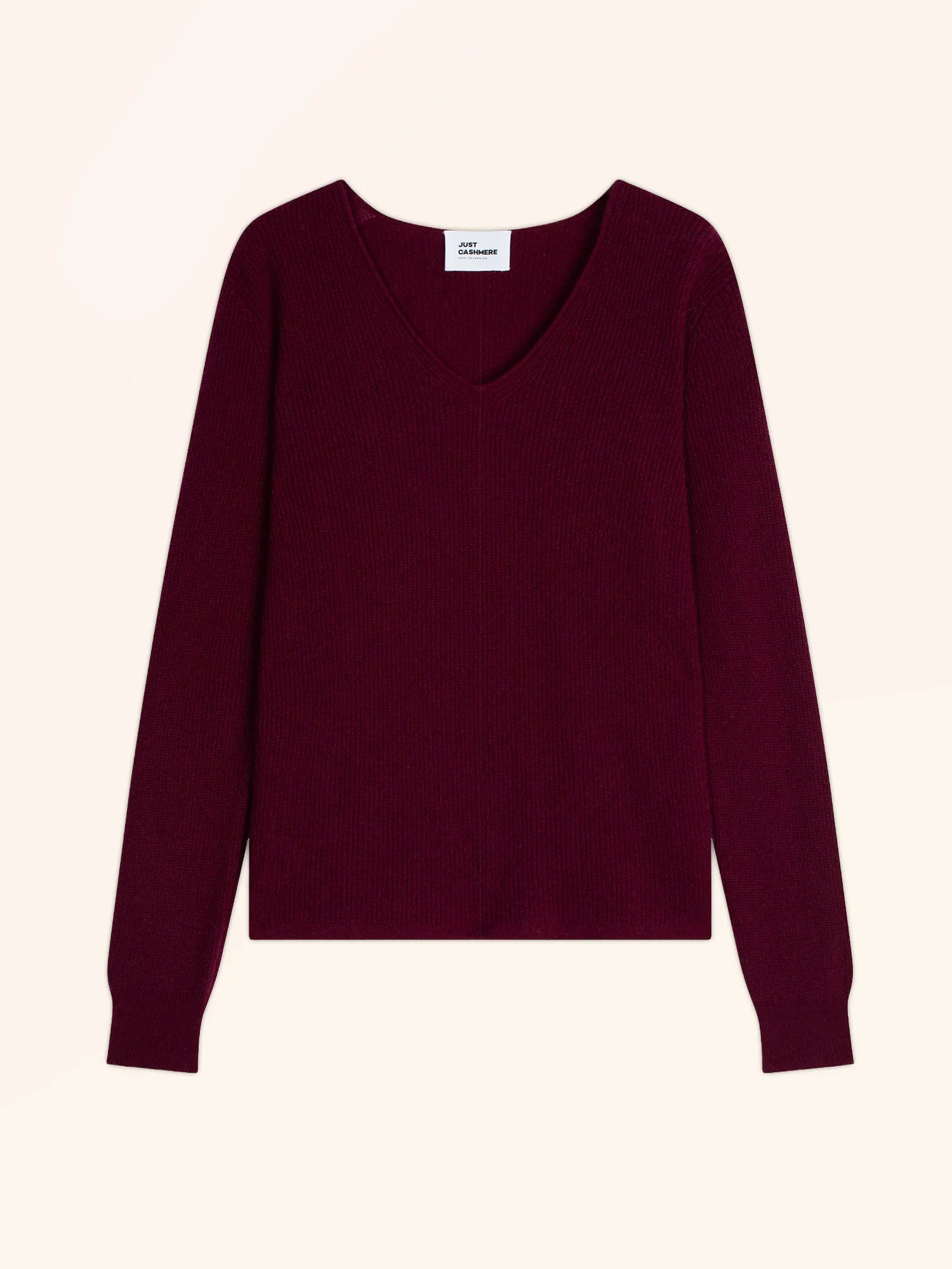 CIELORA pullover v-ausschnitt bordeaux