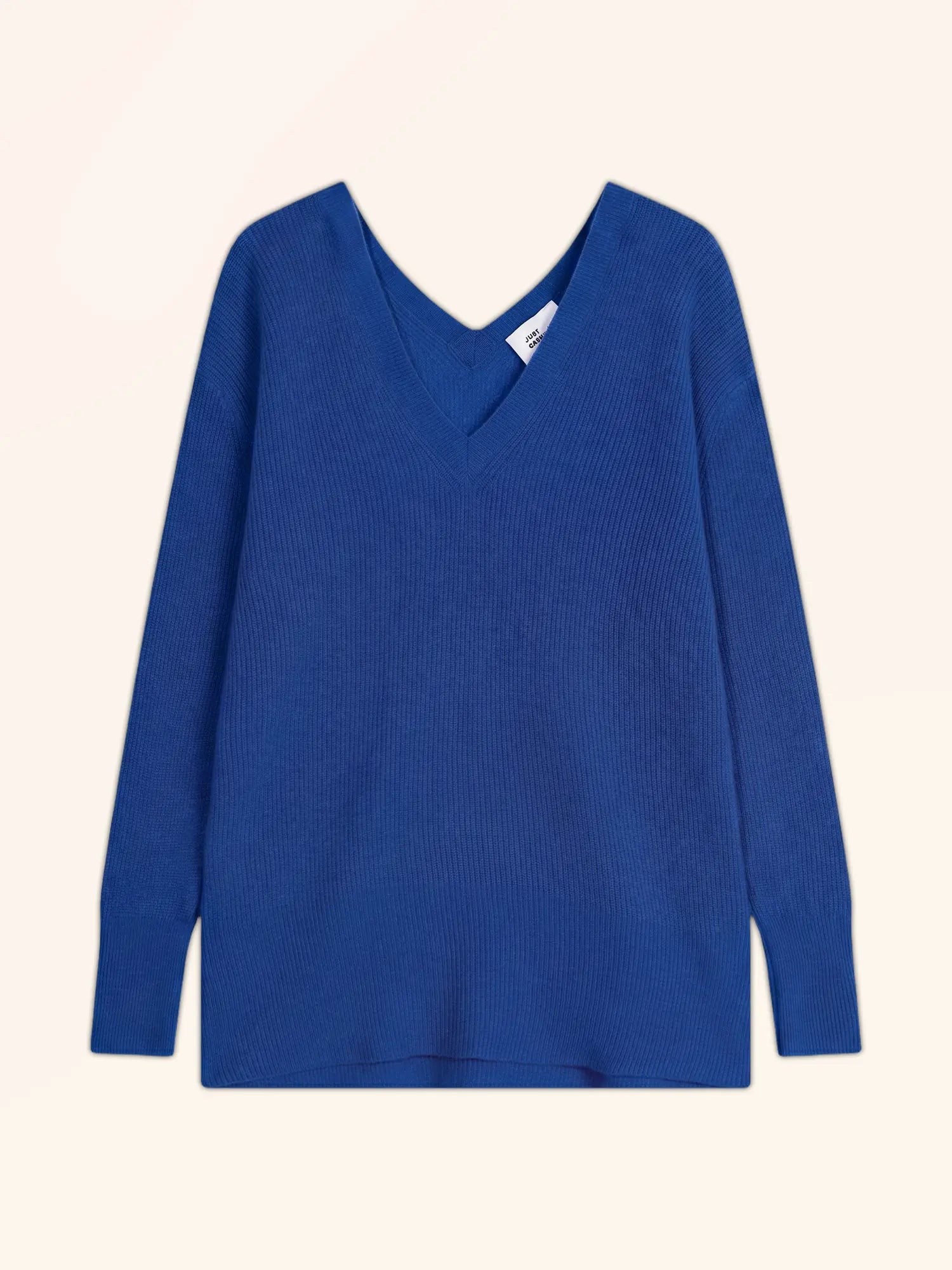 SERÉLIS pullover v-ausschnitt vorne und hinten blau persan