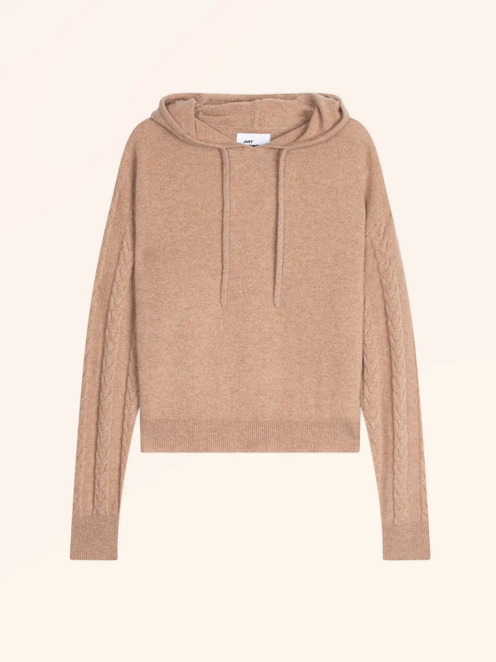 POLARA pullover mit kapuze camel meliert