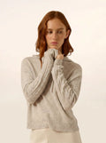 POLARA pullover mit kapuze glacier meliert