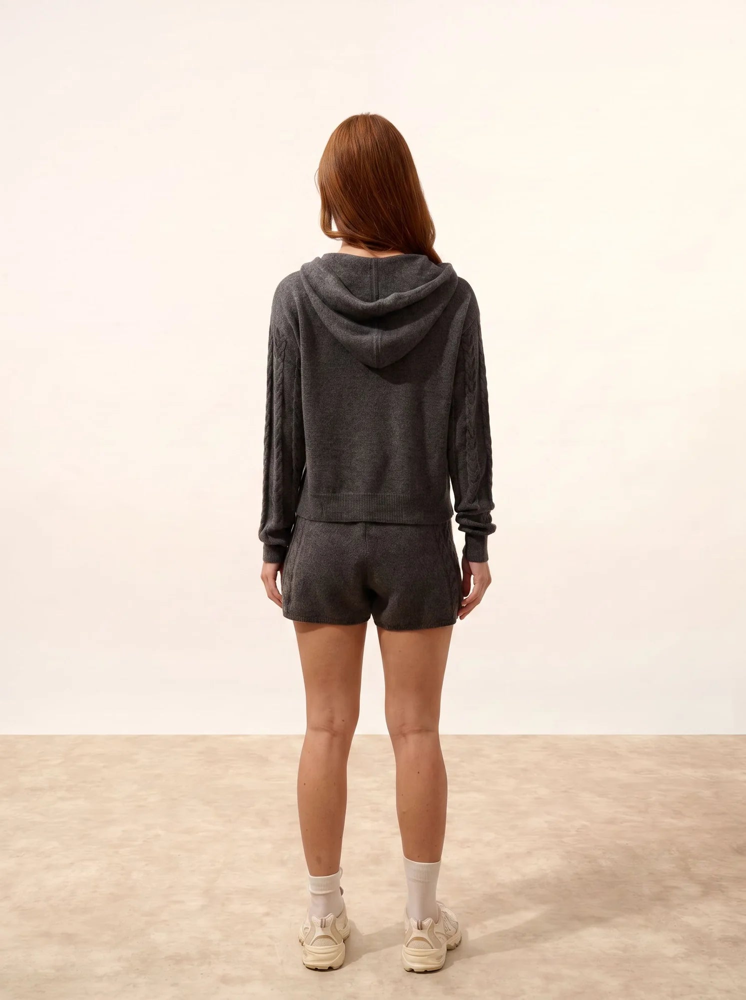 POLARA pull capuche anthracite chiné