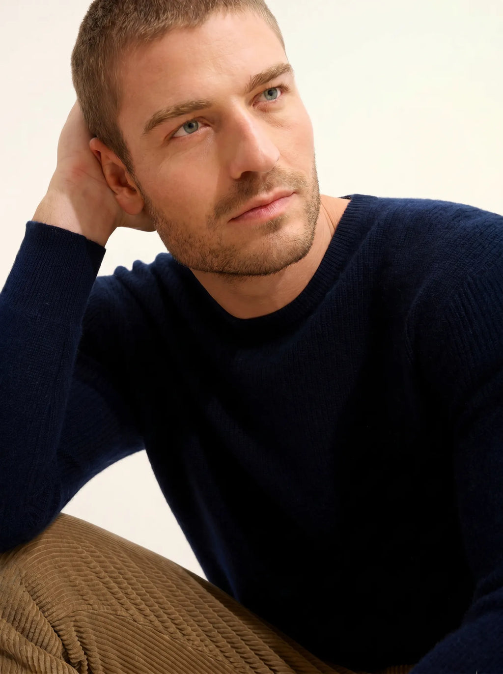 BRENNAN pullover rundhalsausschnitt marineblau