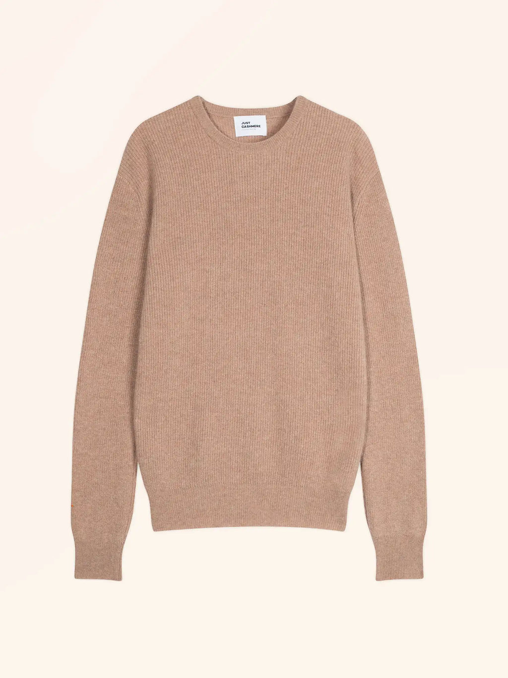 BRENNAN pullover rundhalsausschnitt camel meliert