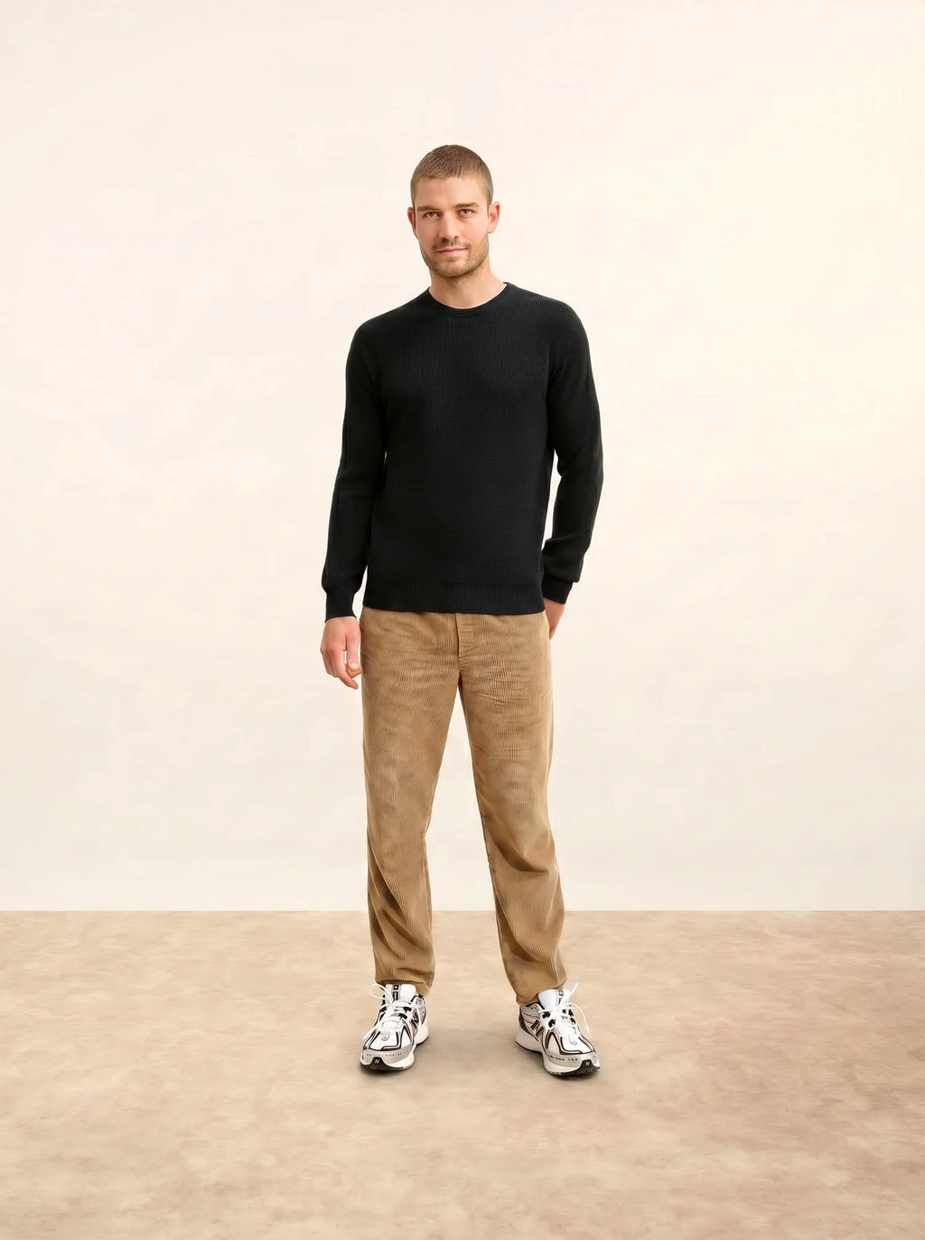 BRENNAN pull col rond noir