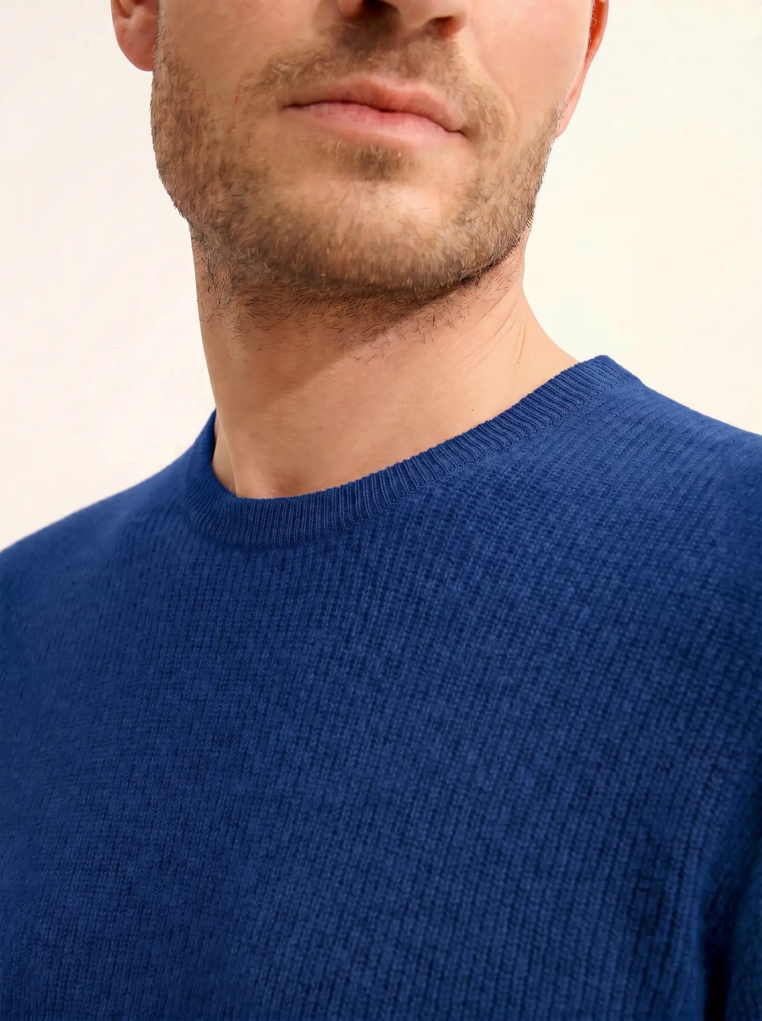 BRENNAN pull col rond outremer