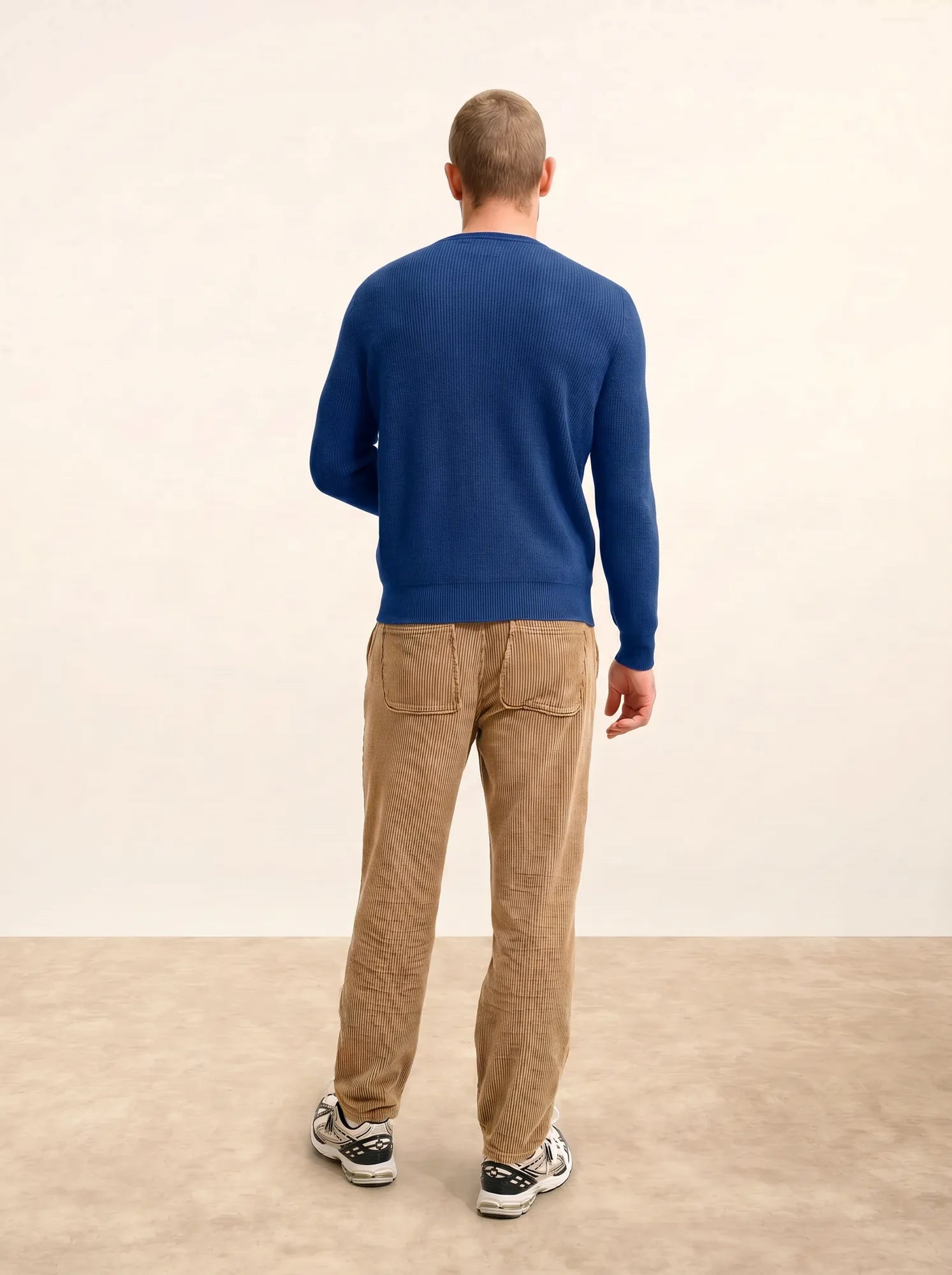 BRENNAN pull col rond outremer