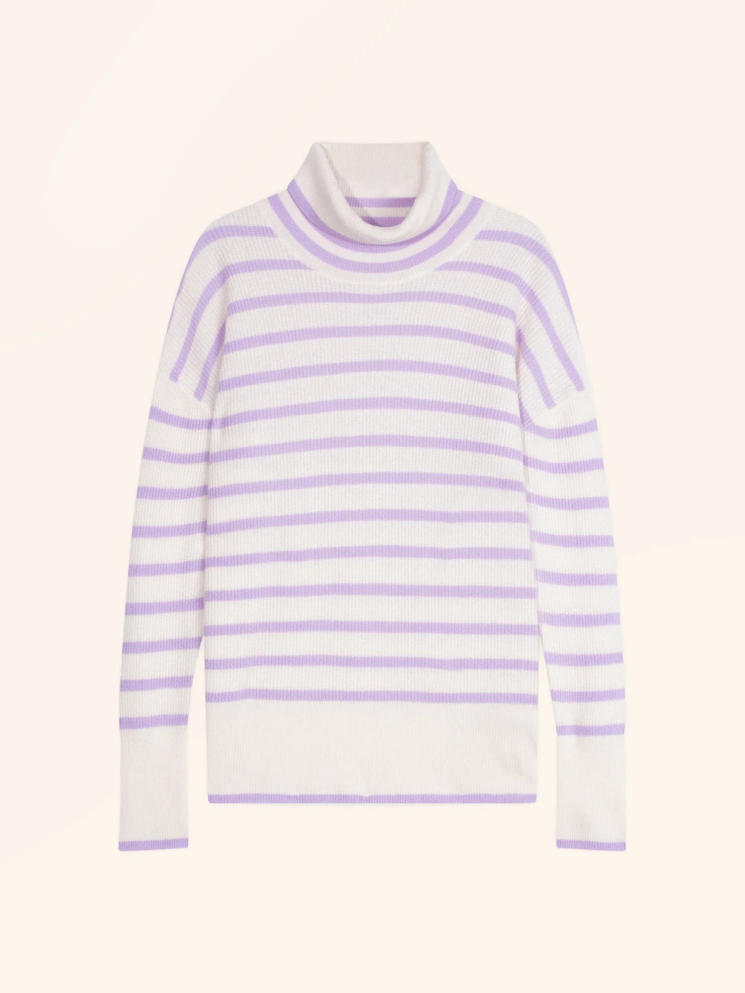 ORÉLIS pullover rollkragen malve und elfenbein