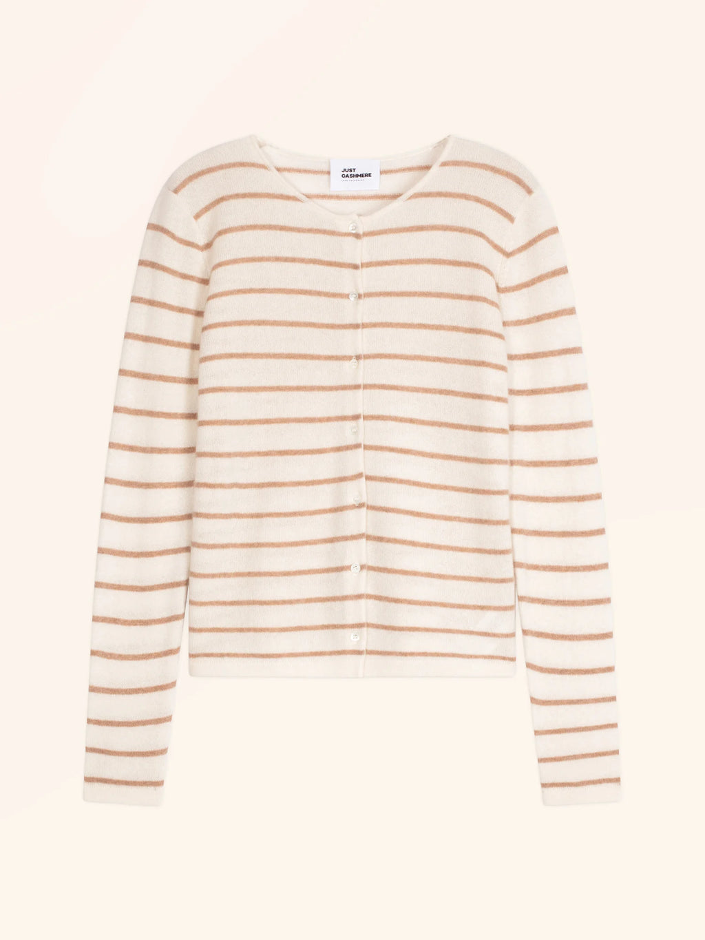 OPHELIA strickjacke rundhalsausschnitt elfenbein