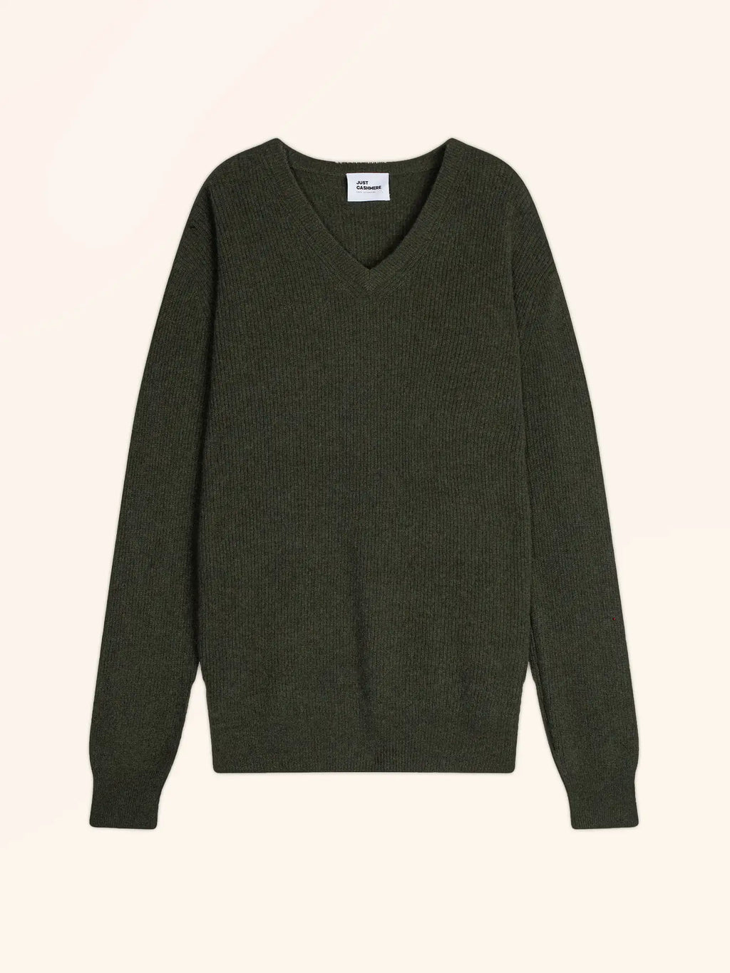 MEVRON pullover v-ausschnitt khaki meliert