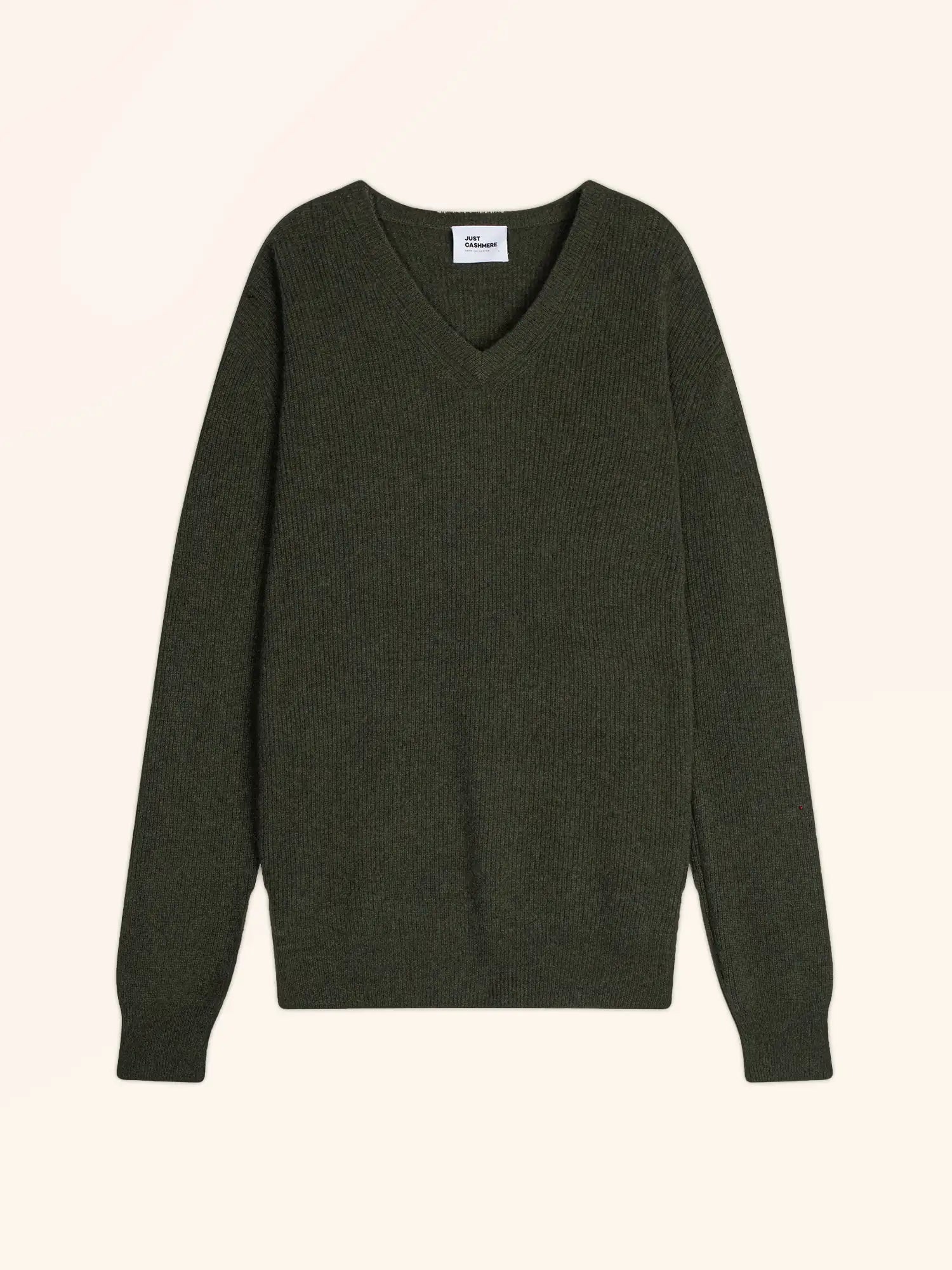 MEVRON pullover v-ausschnitt khaki meliert