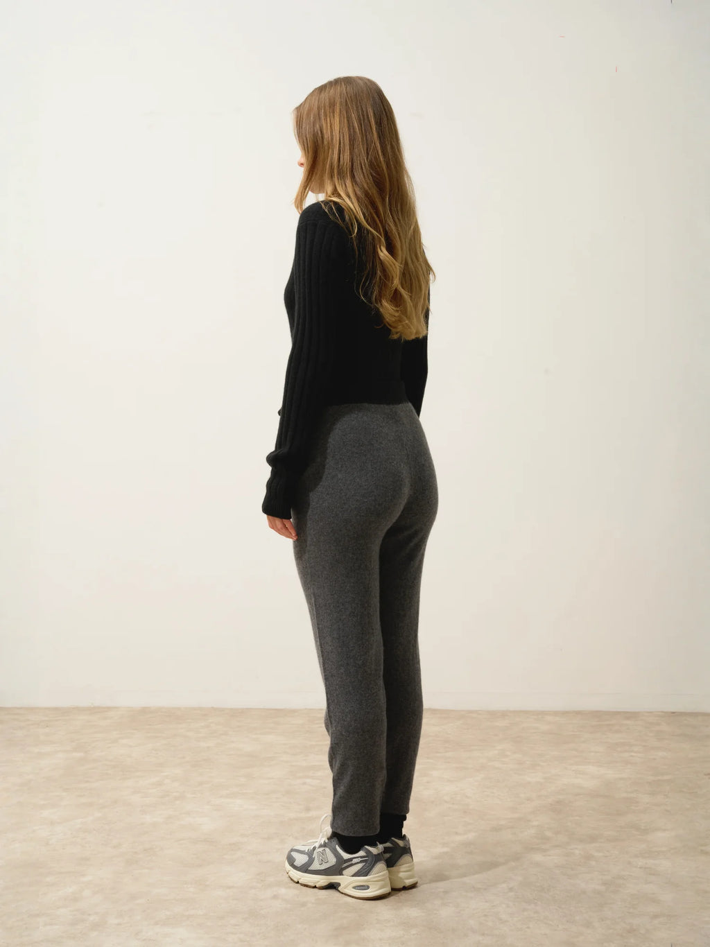 MARCELINE jogginghose anthrazit meliert und schwarz