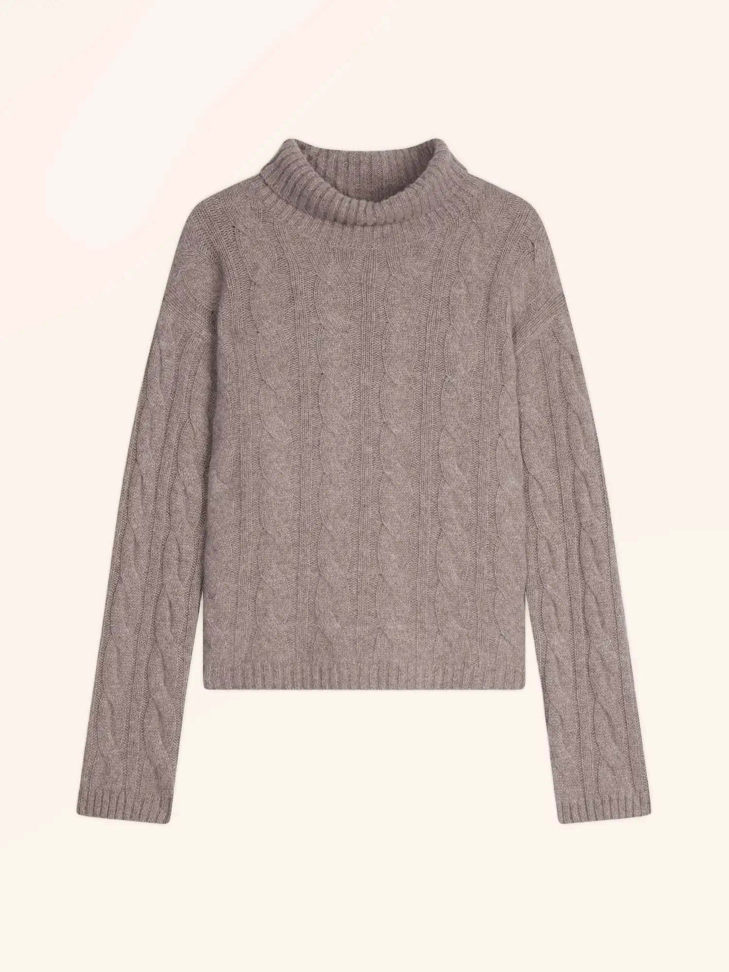 ALESSIA pullover rollkragen 6-fädig caribou meliert