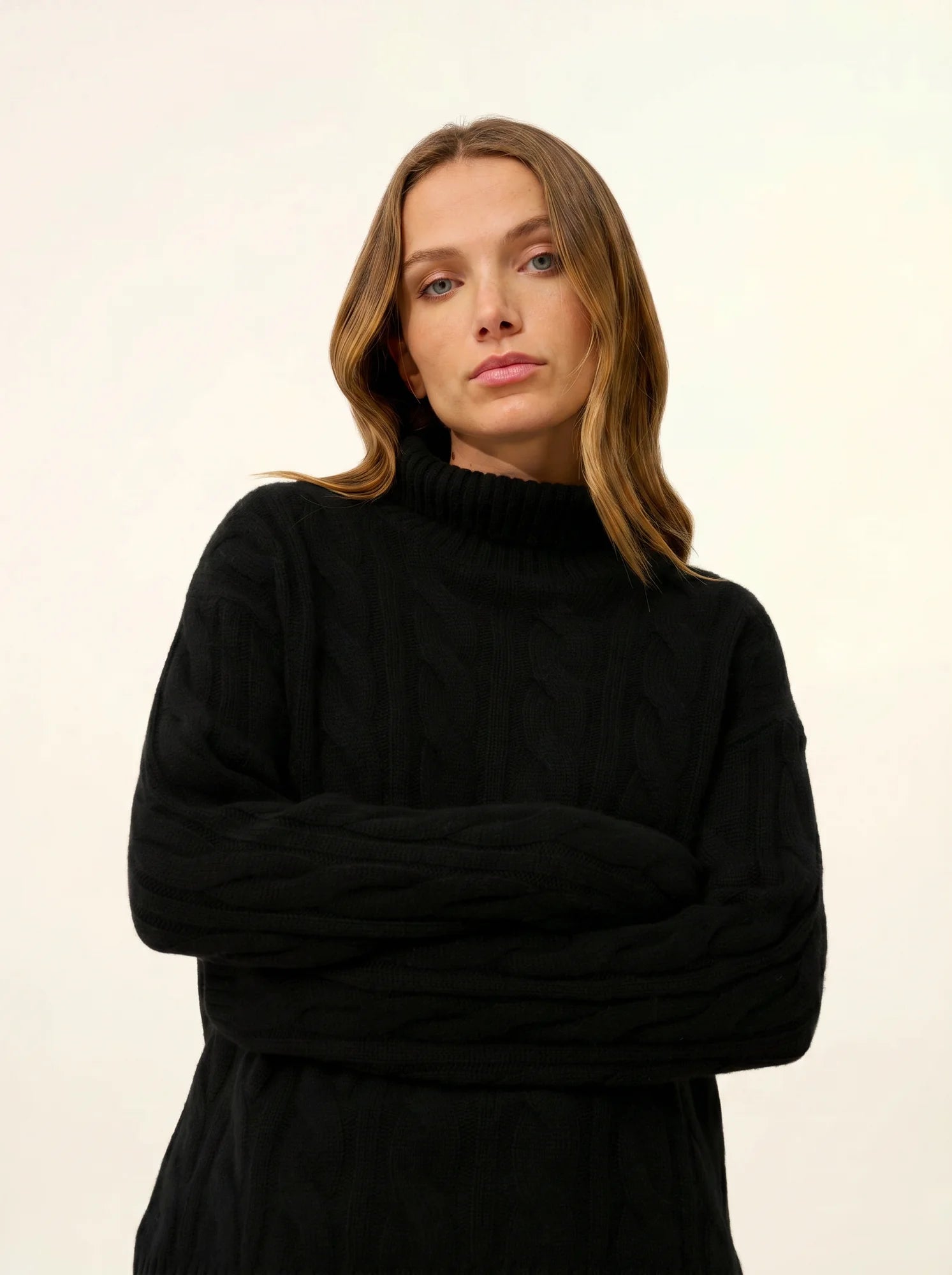 ALESSIA pullover rollkragen 6-fädig schwarz