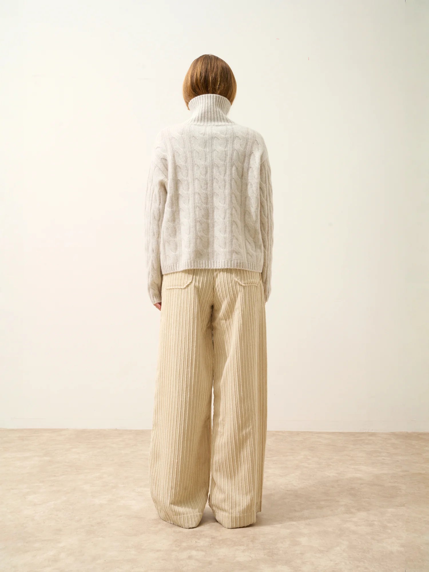 ALESSIA pullover rollkragen 6-fädig perlgrau meliert