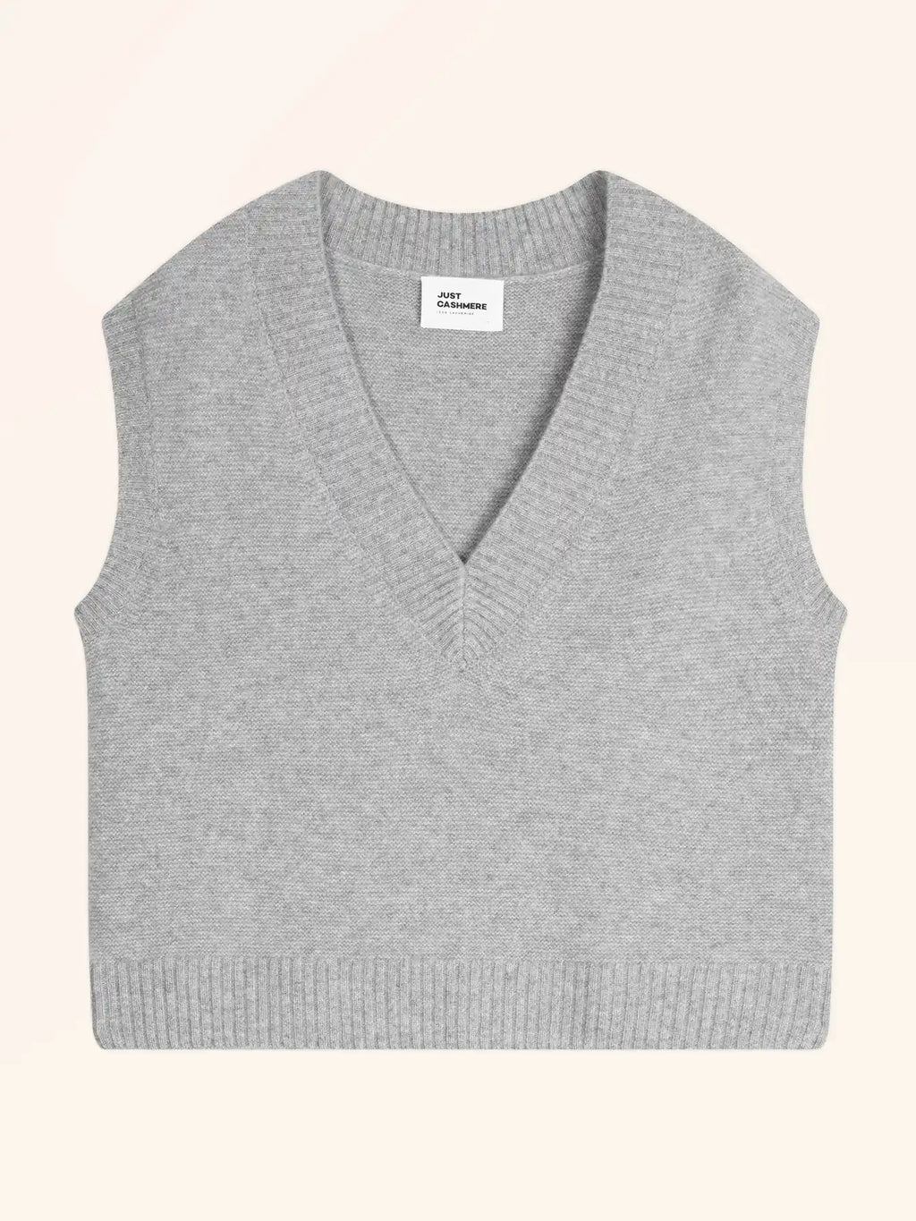 VIVIANA pullover v-ausschnitt ärmellos 4-fädig wolke meliert