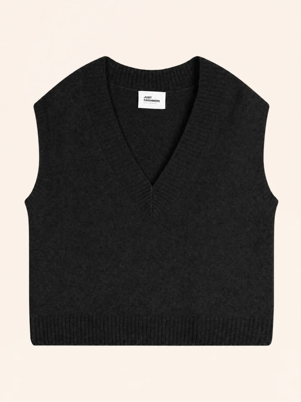 VIVIANA pullover v-ausschnitt ärmellos 4-fädig schwarz