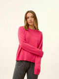 LAVINIA pullover rundhalsausschnitt 4-fädig fraise