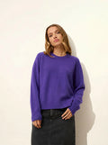 LAVINIA pullover rundhalsausschnitt 4-fädig améthyste