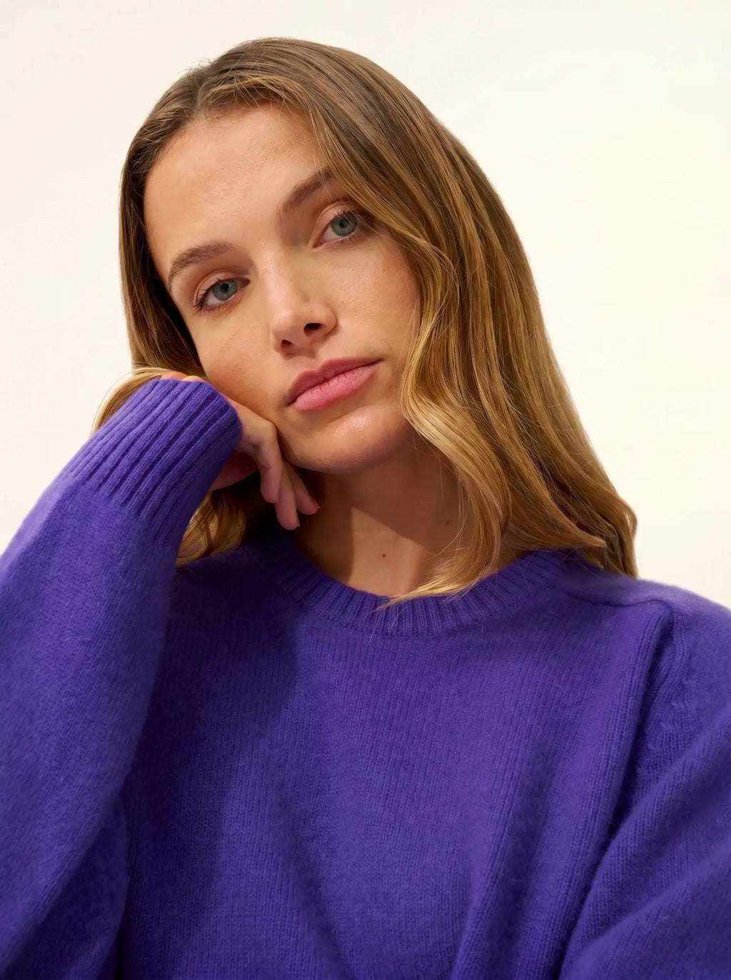 LAVINIA pullover rundhalsausschnitt 4-fädig améthyste