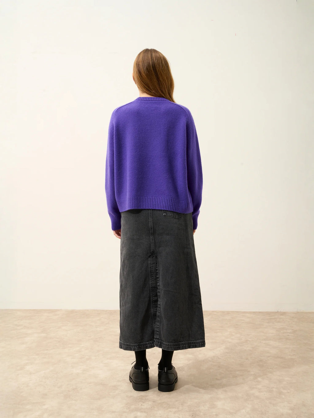 LAVINIA pullover rundhalsausschnitt 4-fädig améthyste