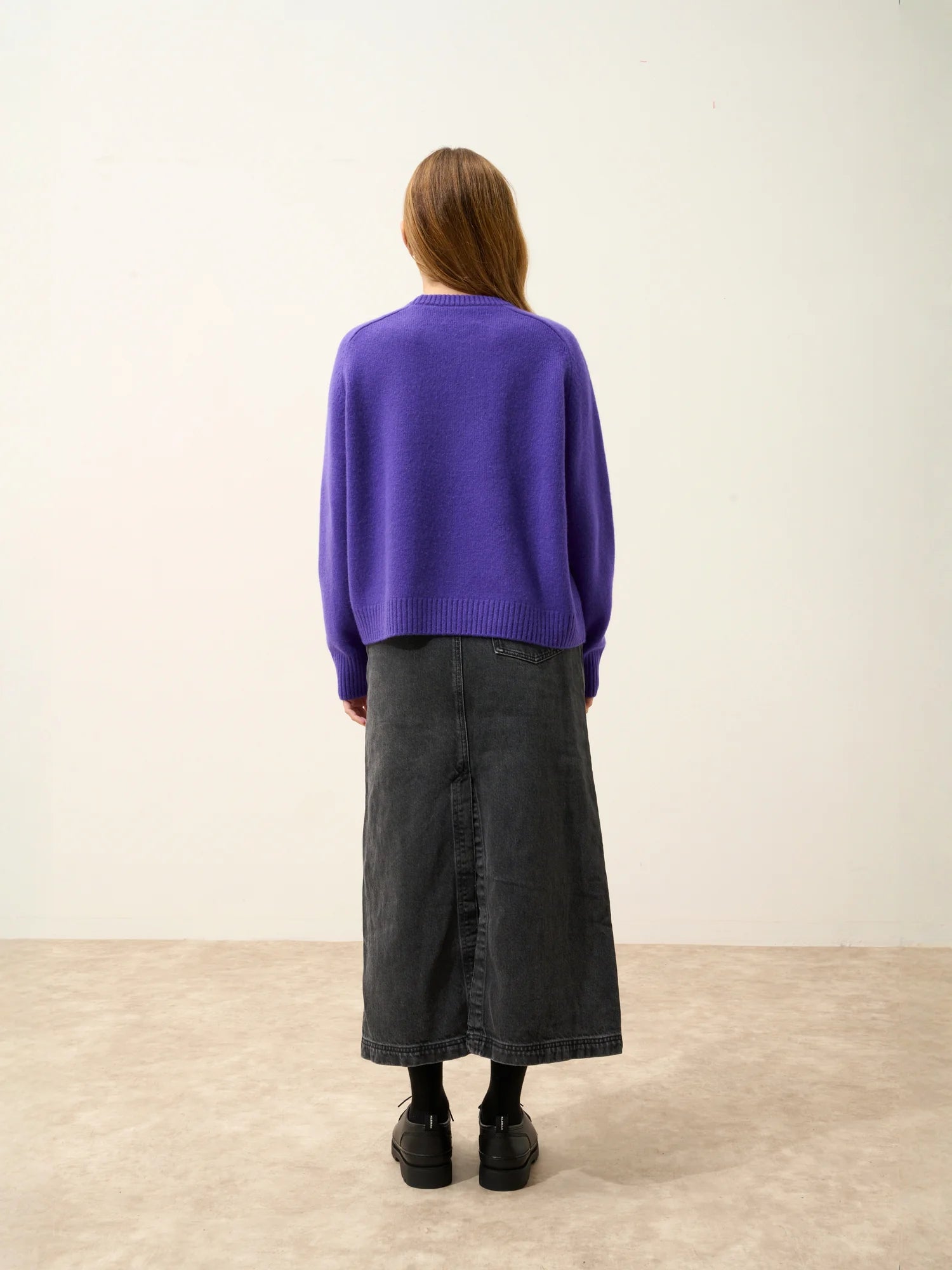 LAVINIA pullover rundhalsausschnitt 4-fädig améthyste