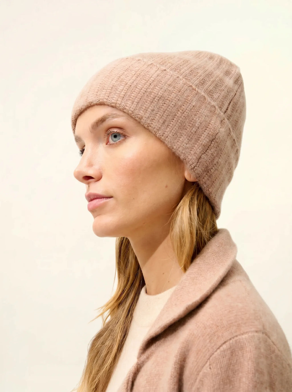 JIN mütze 6-fädig camel meliert