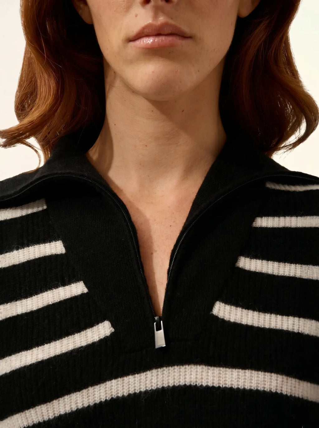 ROBINE pullover dockermütze schwarz und elfenbein