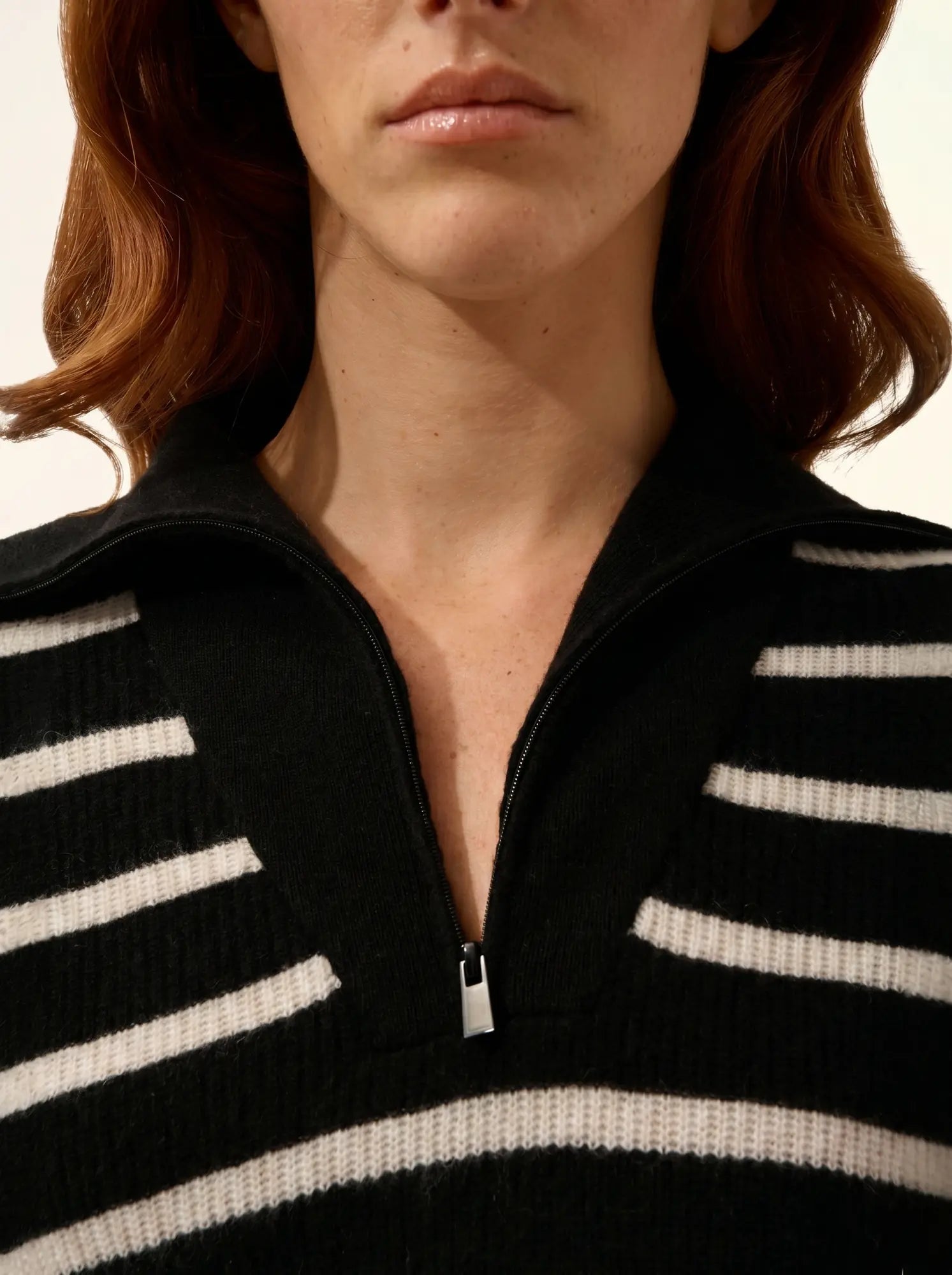 ROBINE pullover dockermütze schwarz und elfenbein
