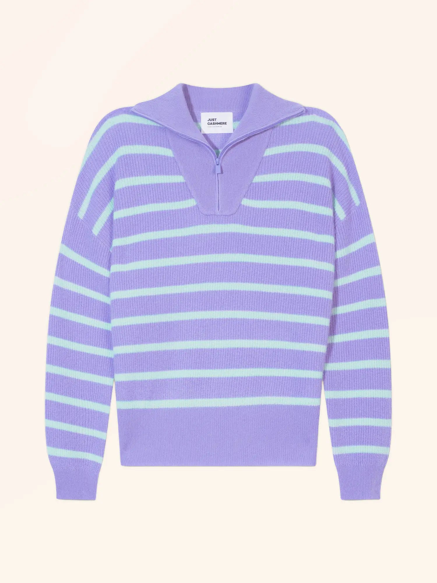 ROBINE pull camionneur mauve et vert d'eau