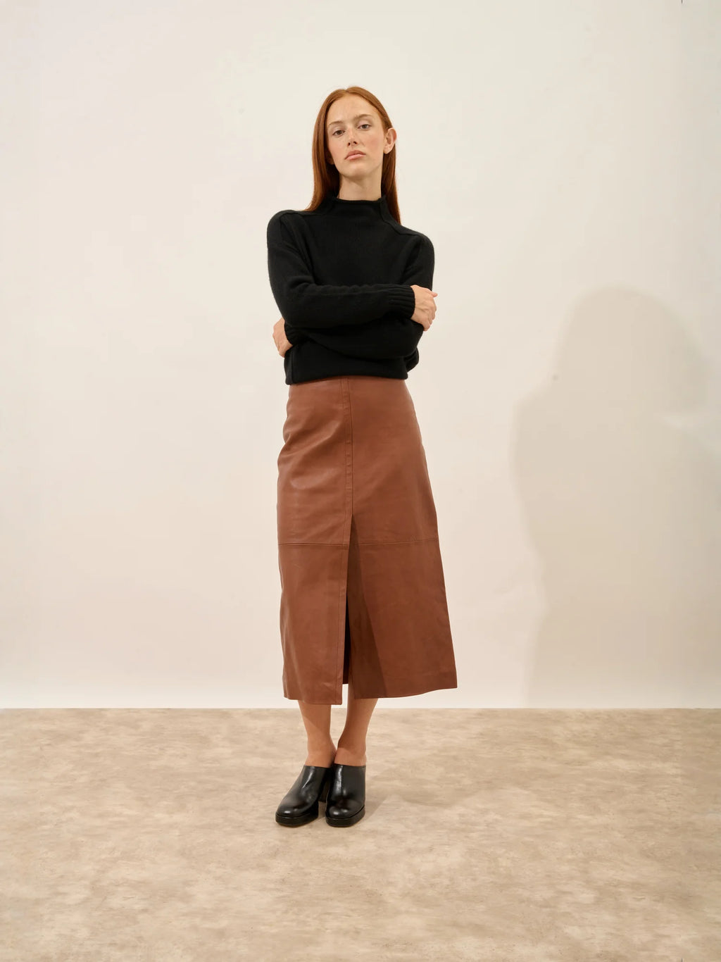 GLACIELA pullover stehkragen 4-fädig schwarz
