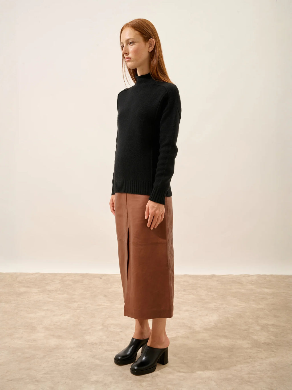 GLACIELA pullover stehkragen 4-fädig schwarz