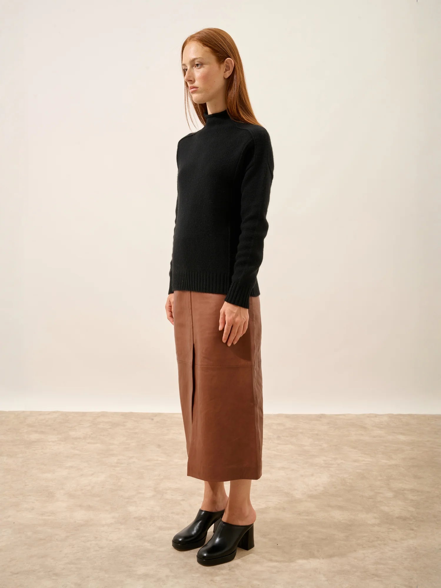GLACIELA pullover stehkragen 4-fädig schwarz