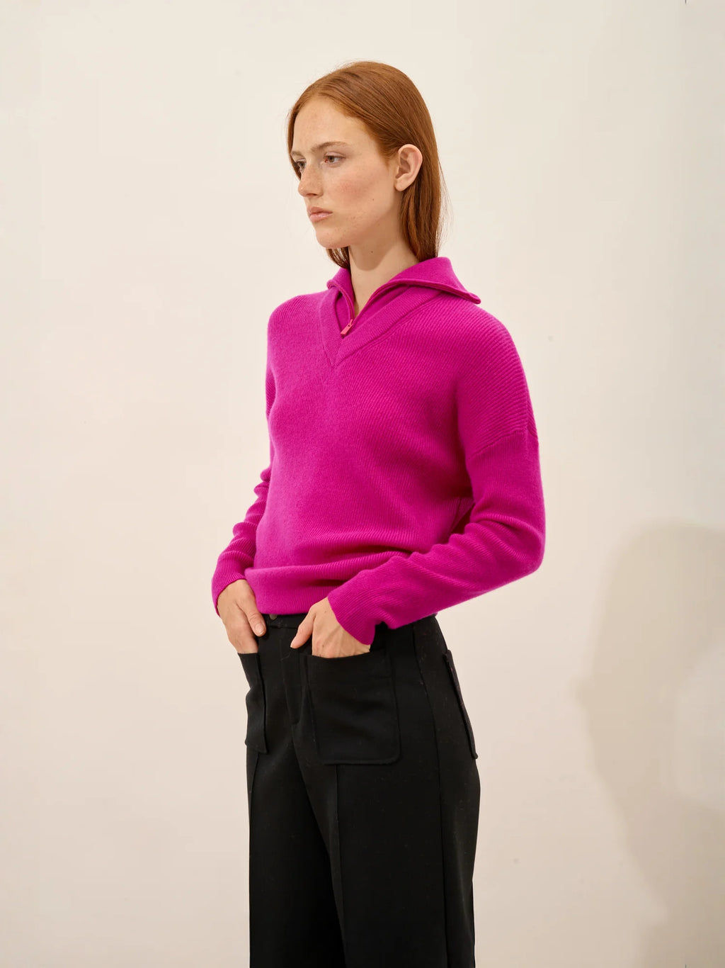 FELISIA pullover dockermütze violine
