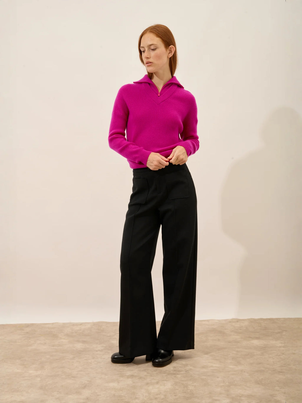 FELISIA pullover dockermütze violine