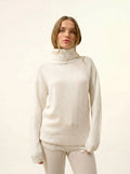 ISERIA pullover rollkragen 4-fädig elfenbein