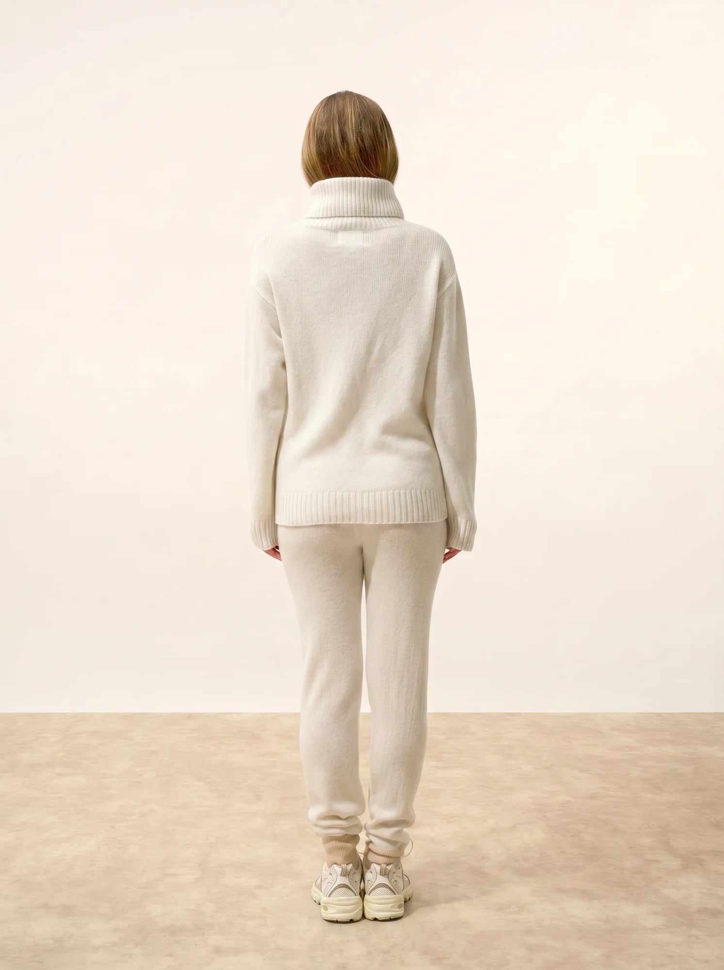 ISERIA pullover rollkragen 4-fädig elfenbein