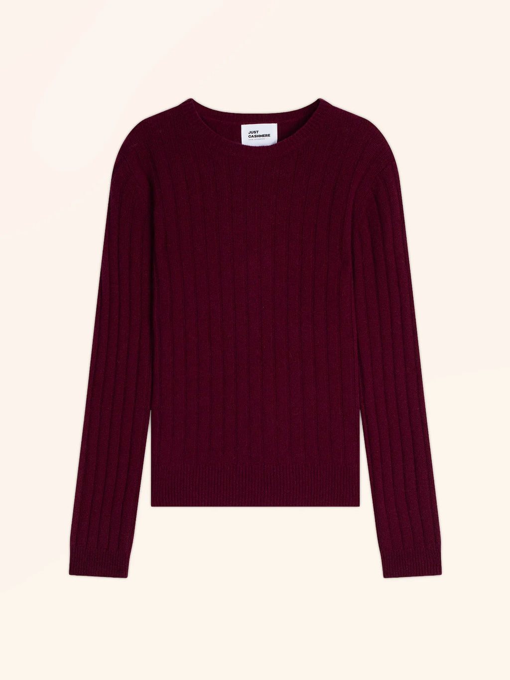 LORANA pullover rundhalsausschnitt 4-fädig bordeaux