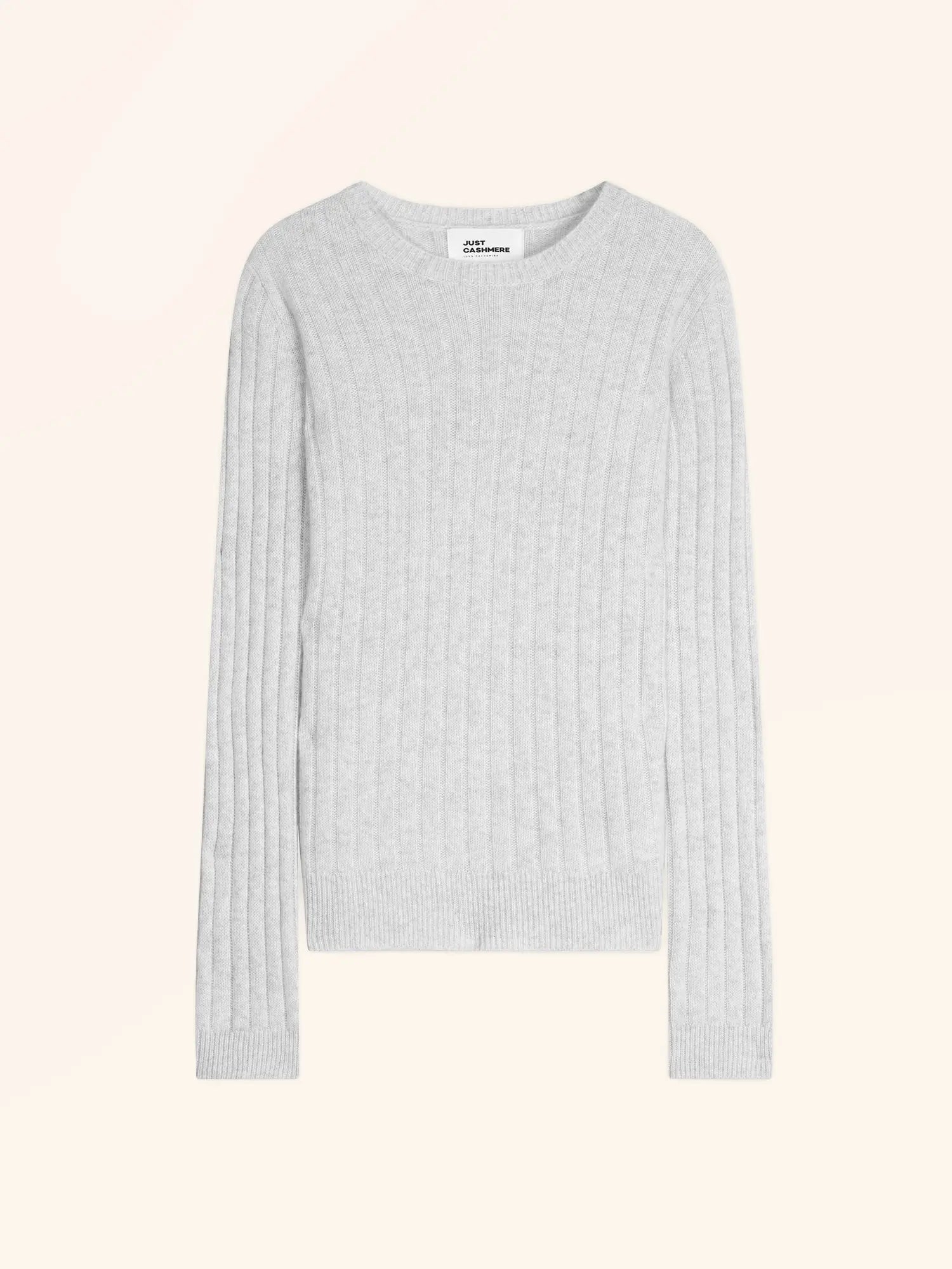 LORANA pullover rundhalsausschnitt 4-fädig perlgrau meliert