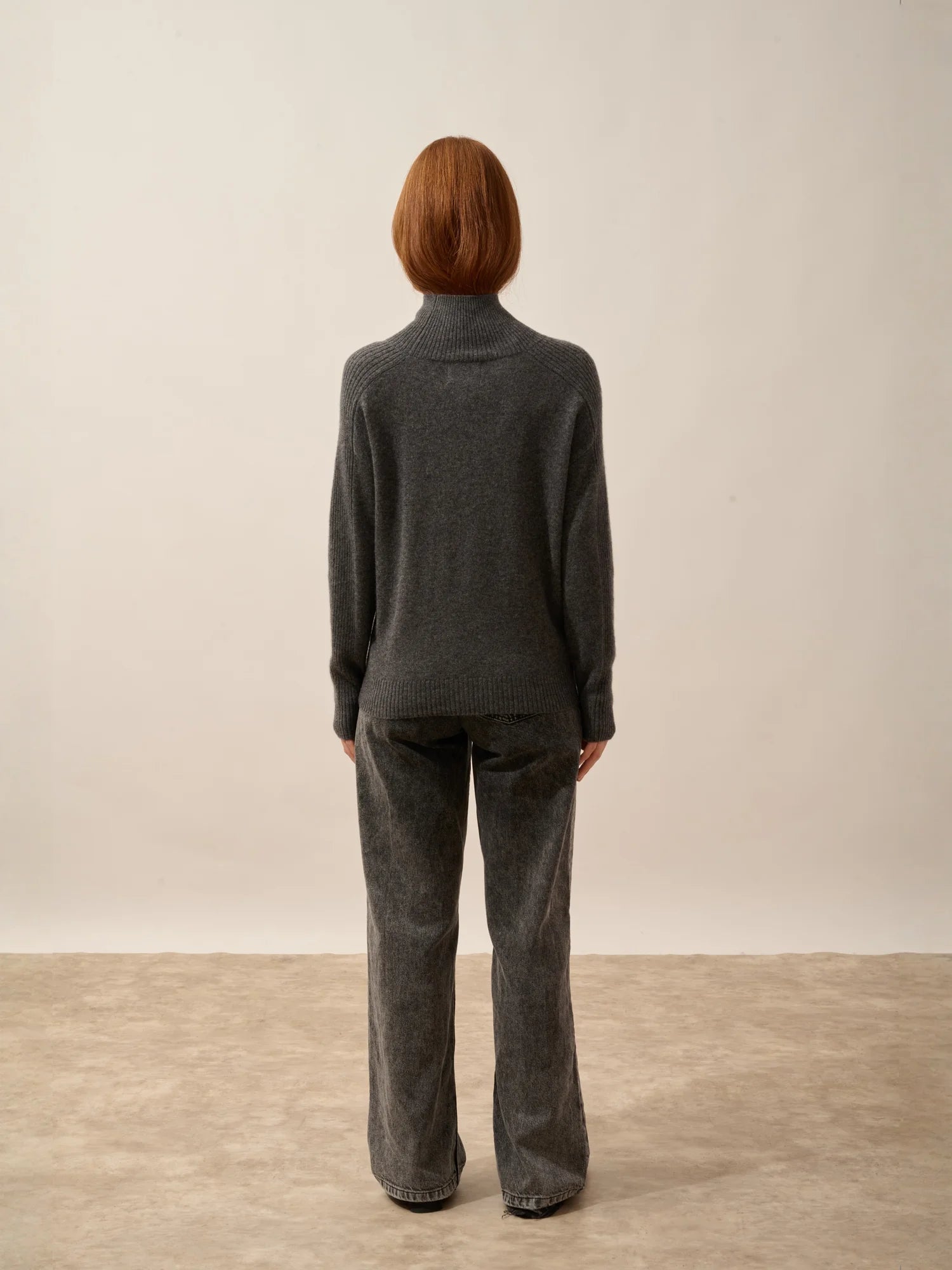FIORINA pullover rollkragen anthrazit meliert