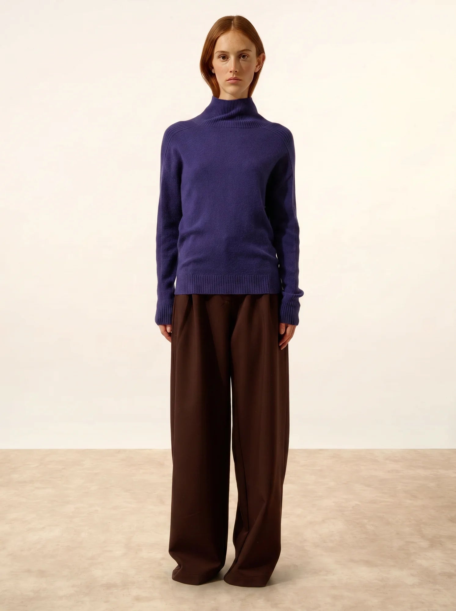 FIORINA pullover rollkragen violett