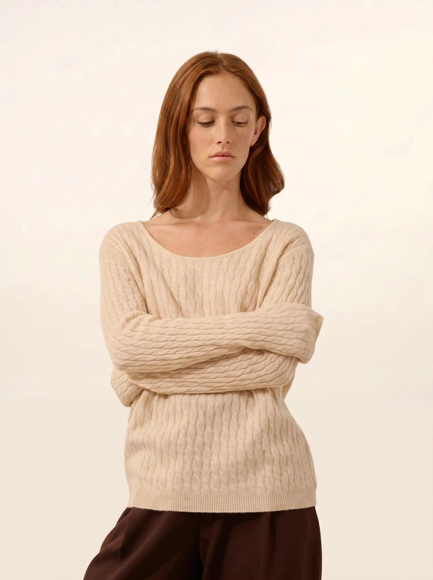 RELINA pullover u-boot-ausschnitt sand