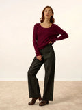 RELINA pullover u-boot-ausschnitt bordeaux