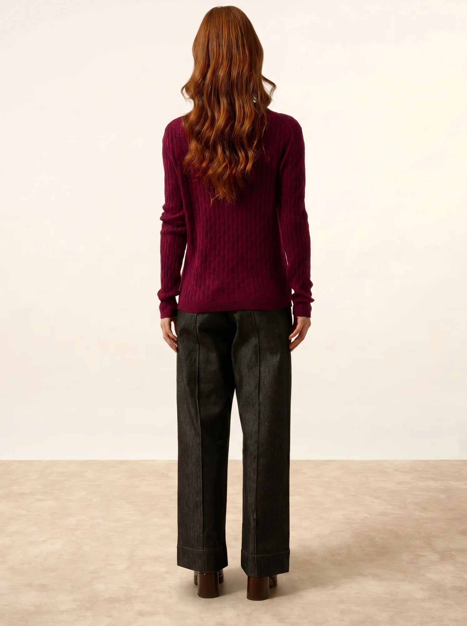 RELINA pullover u-boot-ausschnitt bordeaux