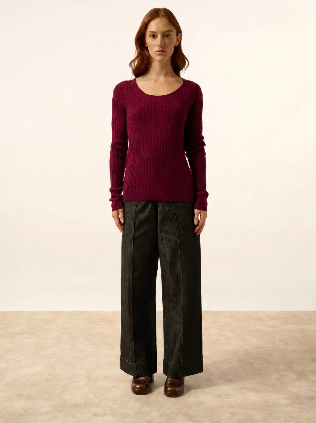 RELINA pullover u-boot-ausschnitt bordeaux