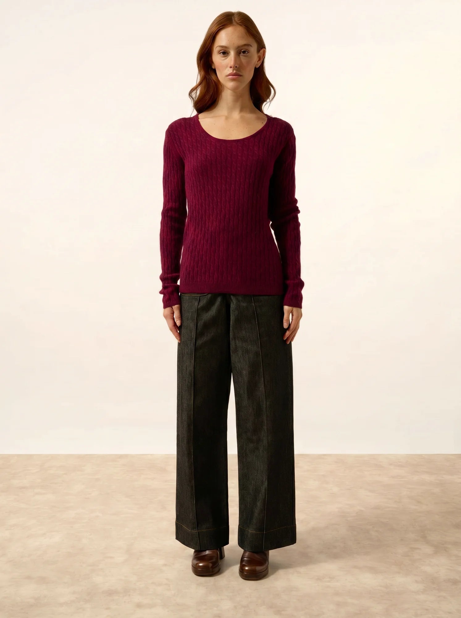 RELINA pullover u-boot-ausschnitt bordeaux
