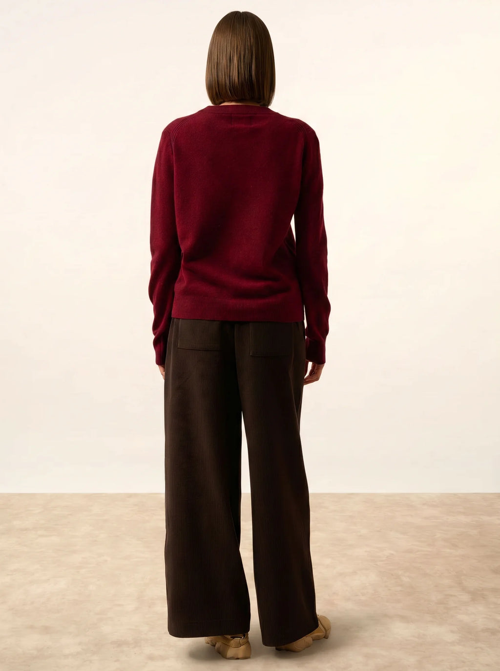 LUNERA pullover rundhalsausschnitt cranberry meliert