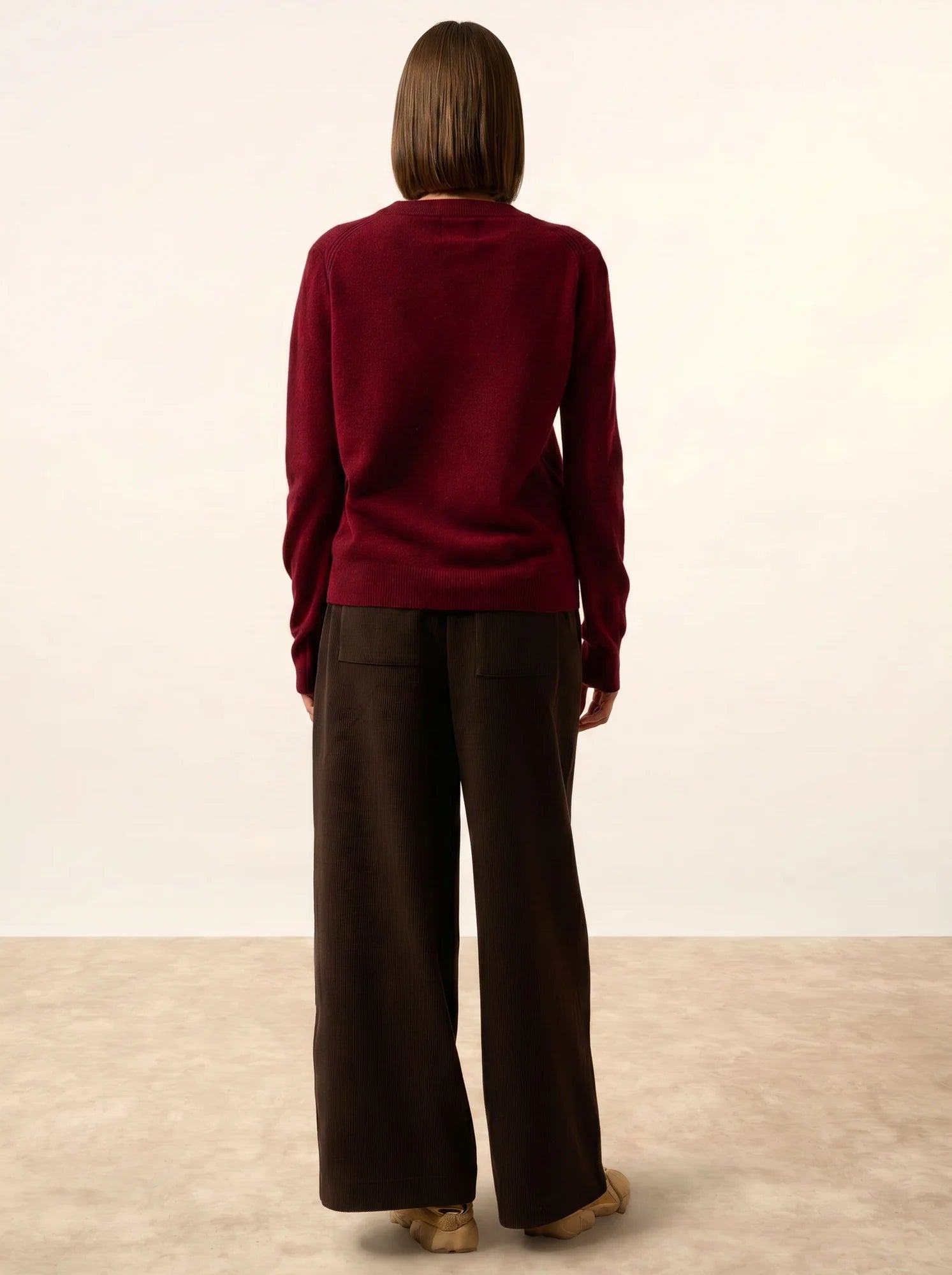 LUNERA pullover rundhalsausschnitt cranberry meliert