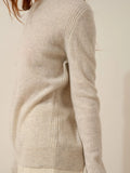 LUNERA pullover rundhalsausschnitt perlgrau meliert