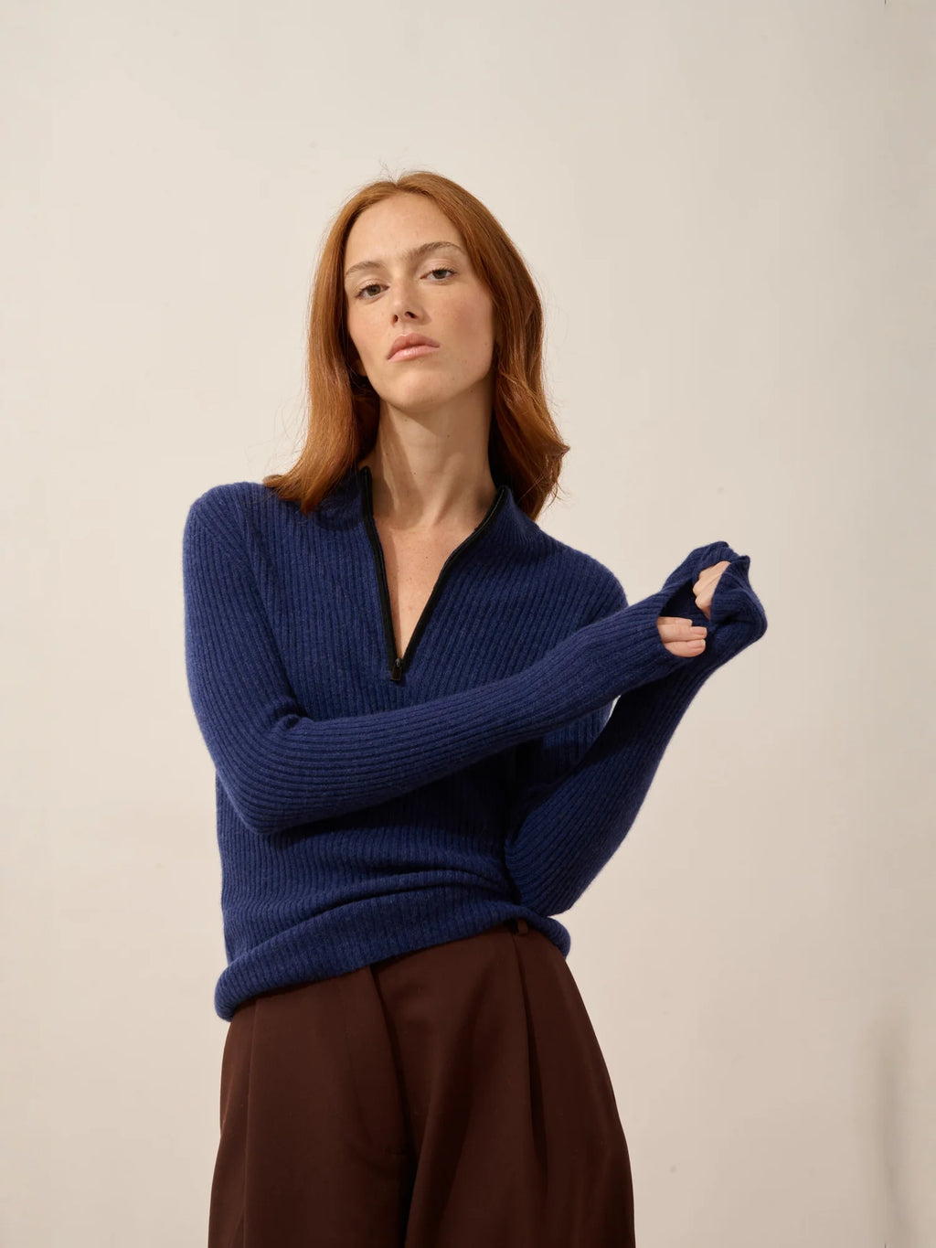CASSILDA pullover dockermütze nachtblau und schwarz