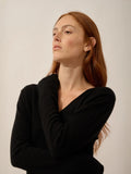 MIRELLA pullover v-ausschnitt vorne und hinten schwarz